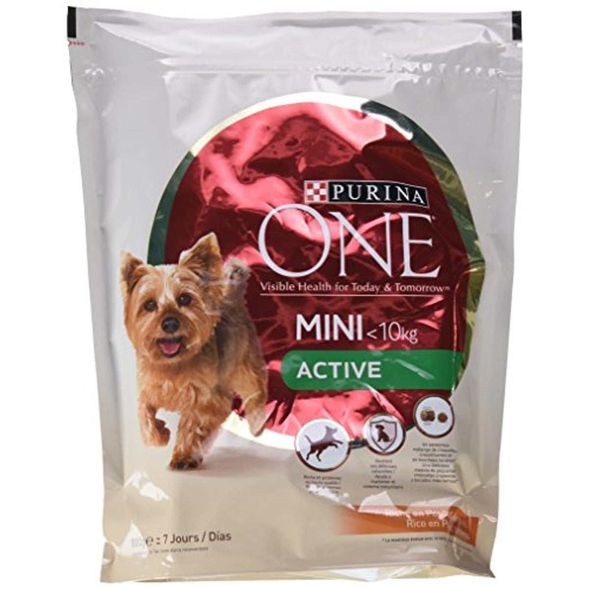 Purina One Mini Active hondenvoer kip en rijst 8 x 800 g - 3-pack