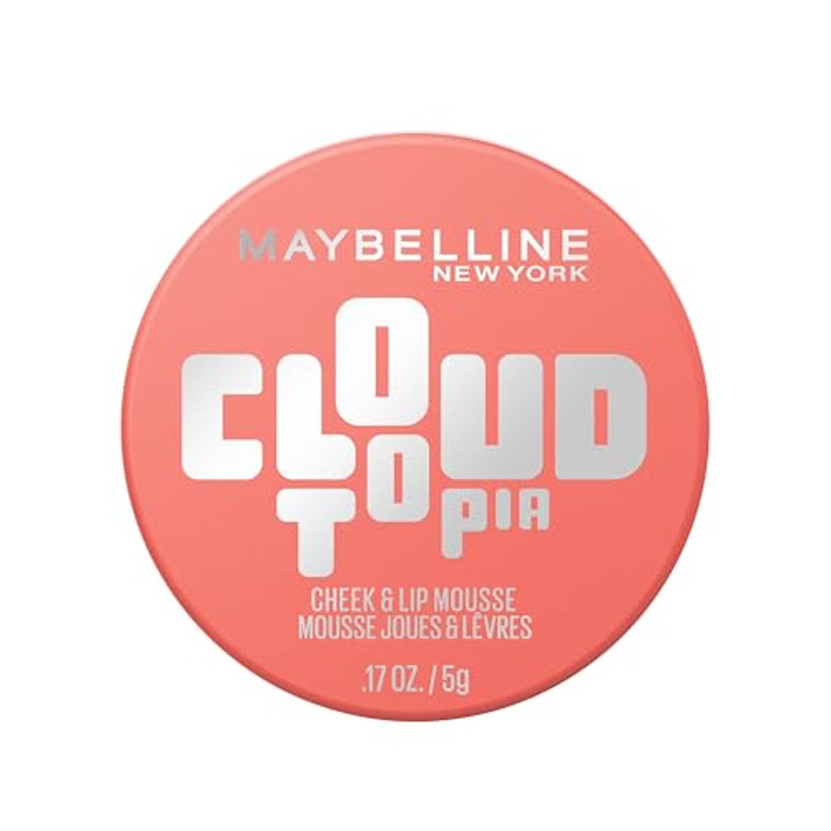 Maybelline New York Cloudtopia Wang- & Lippen Mousse, 2-in-1 blush & lippenverf voor 14H grip, luchtige lichte textuur & matte afwerking, nr. 05 Coral Illusion, 5 g – MAYBELLINE