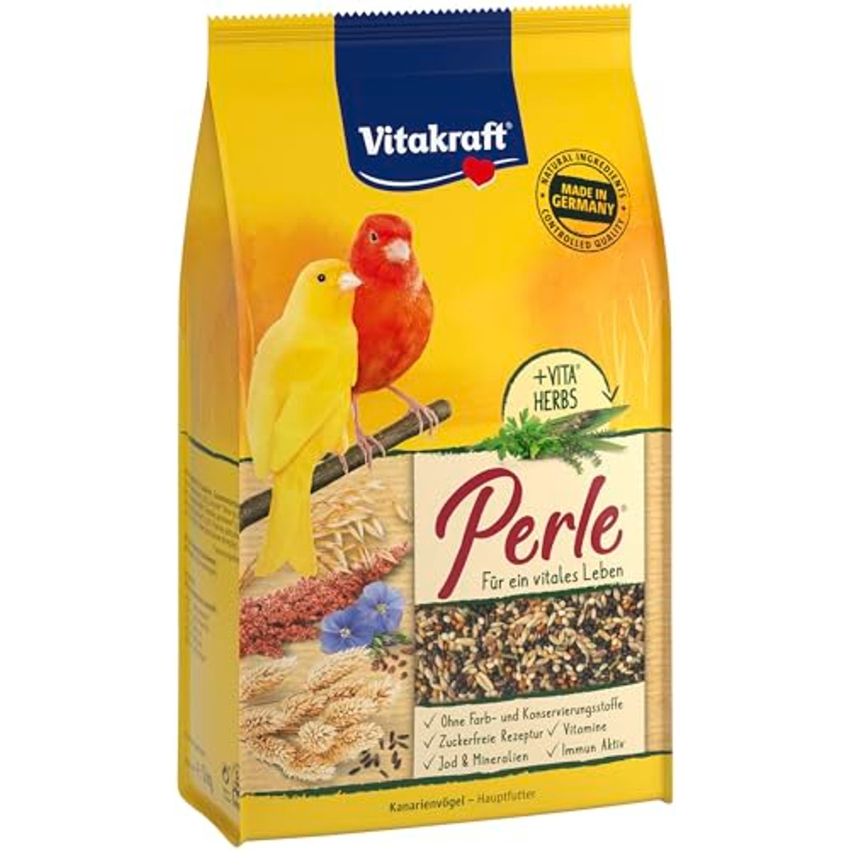 Vitakraft Kanarien Perle vogelvoer kanaries 1 x 1 kg – foto 2