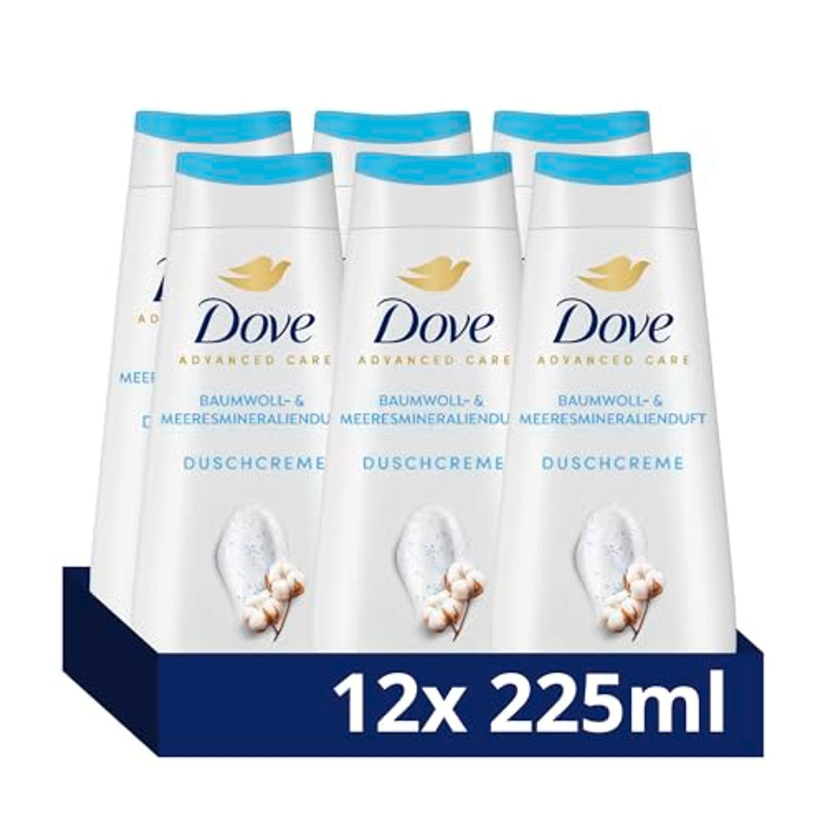 Dove Advanced Care Douchecrème Milde Peeling & Verzorging 12 x 225 ml – Dove