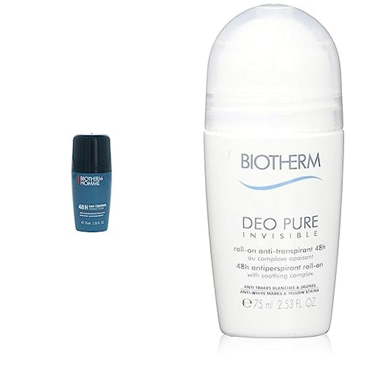 Biotherm Deodorant Pure Onzichtbare Roll-On & Homme Day Control 48H Deodorant Roll-On 75 ml