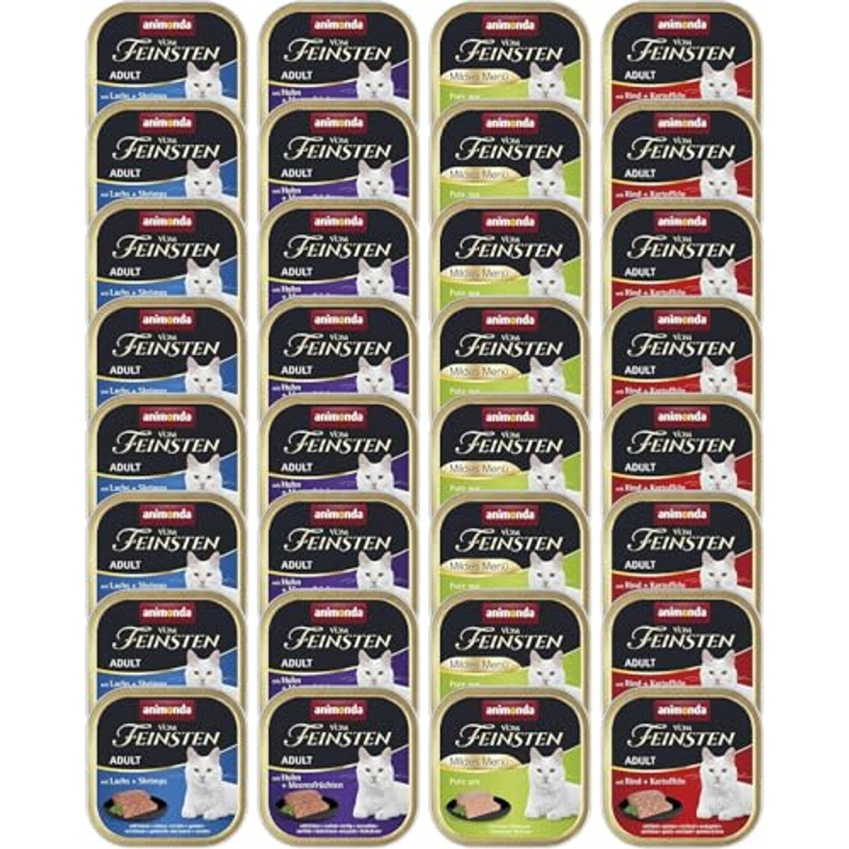 animonda Vom Feinsten Adult natvoer kattenvoer vis & vlees 32 x 100 g - 3-pack