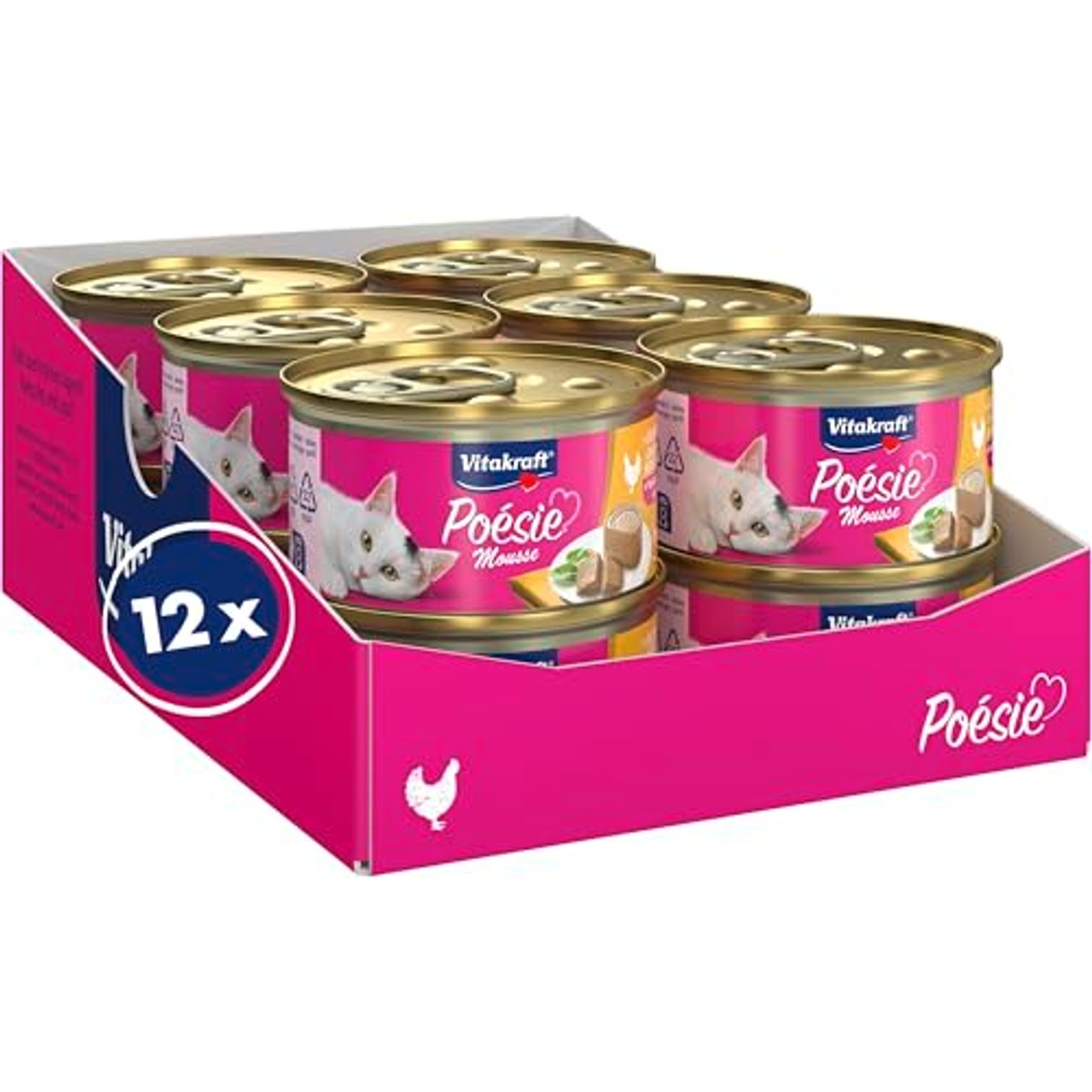 Vitakraft Poésie Mousse natvoer kattenvoer kip 12 x 85 g - 6-pack