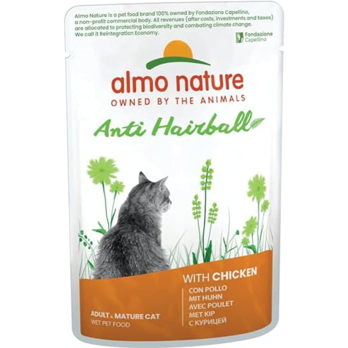 Almo Nature Anti Hairball Kattenvoer met Kip 30 x 70 g - 3-pack