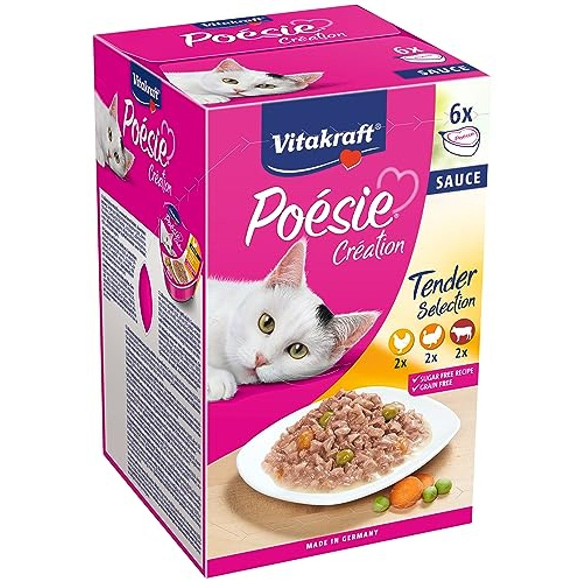 Vitakraft Poésie Création Tender Selection natvoer kattenvoer 6 x 85 g - 6-pack