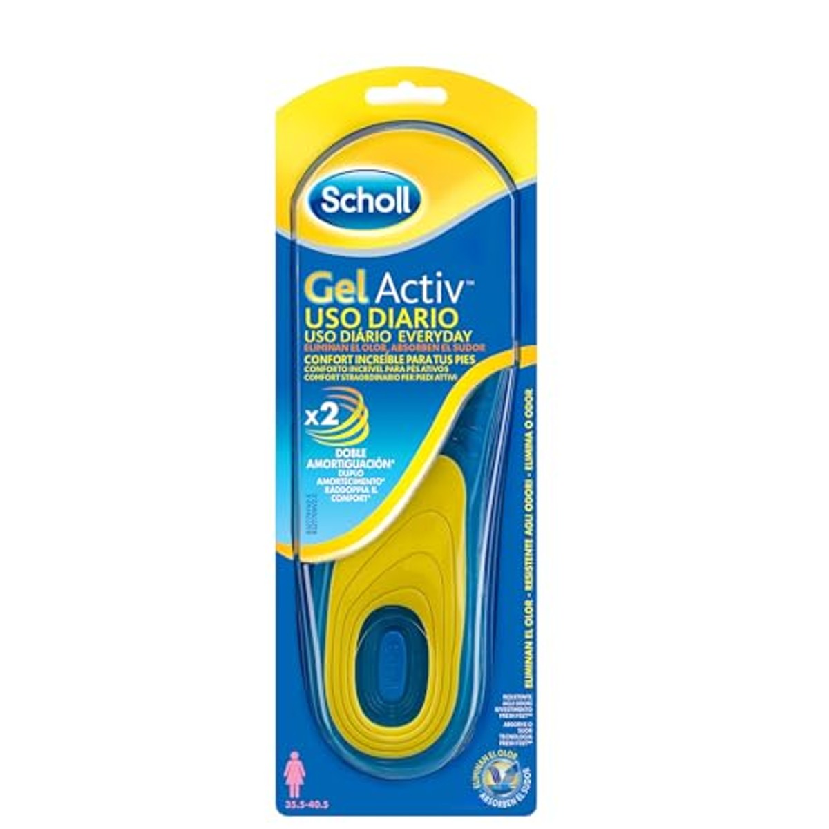 Dr. Scholl's Plantillas Gel Activ.U.Diar M C/4 - 3-pack