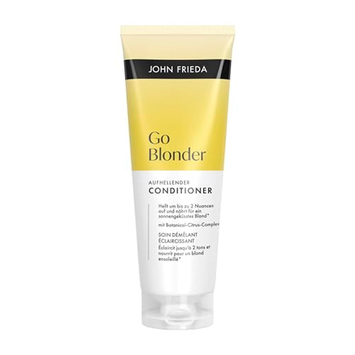 John Frieda Go Blonder Conditioner – inhoud: 250 ml – haartype: natuurlijk blond en blond gekleurd haar, highlights en lowlights – John Frieda