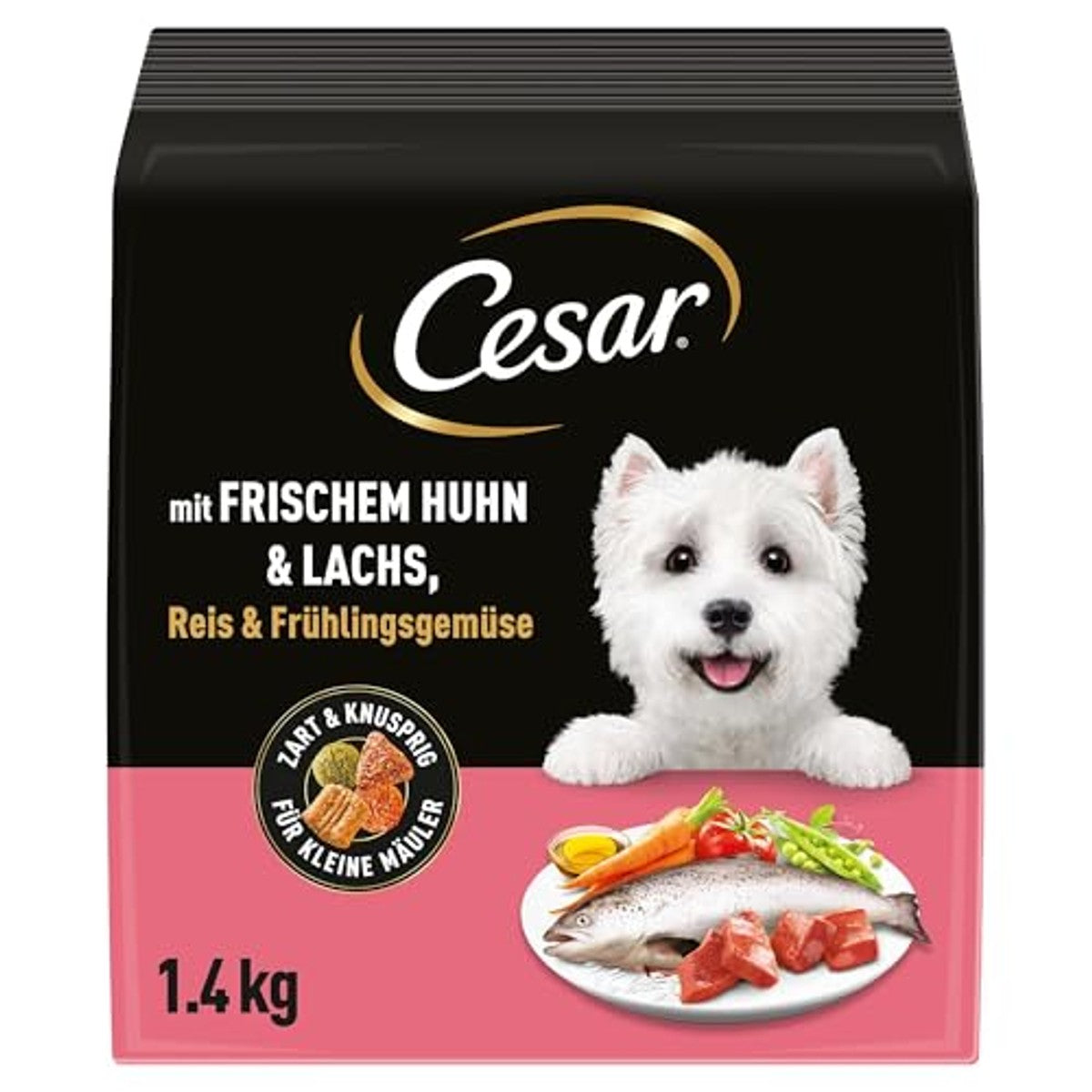Cesar Adult hondenvoer droogvoer kip, zalm, groente 5 x 1,4 kg - 3-pack