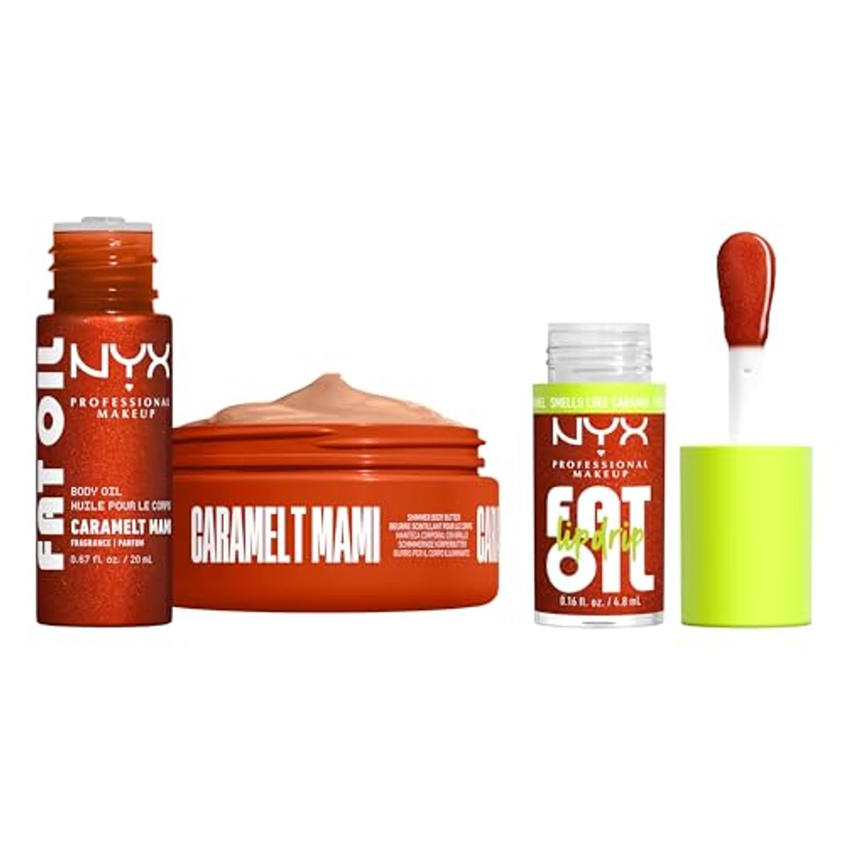 NYX Professional Makeup Fat Oil Lip & Body Kit, reisvriendelijk, herbruikbaar, caramel Mami – NYX PROFESSIONAL MAKEUP