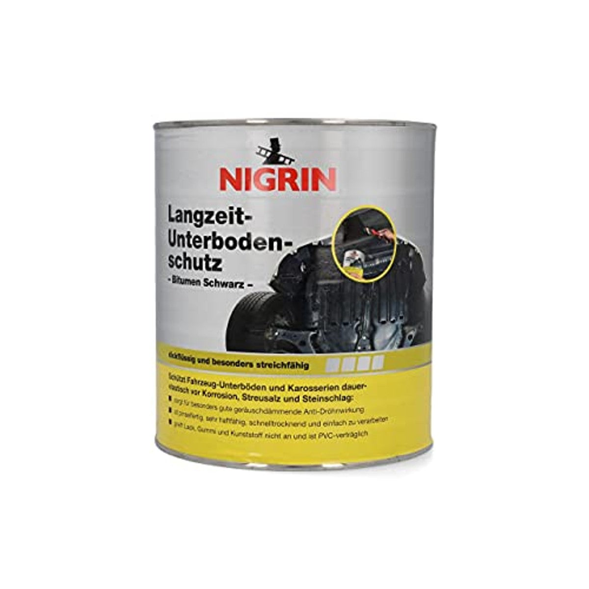 NIGRIN 74061 anti-corrosielaag wagenbodem 3 x 2,5 kg - Voordeelverpakking