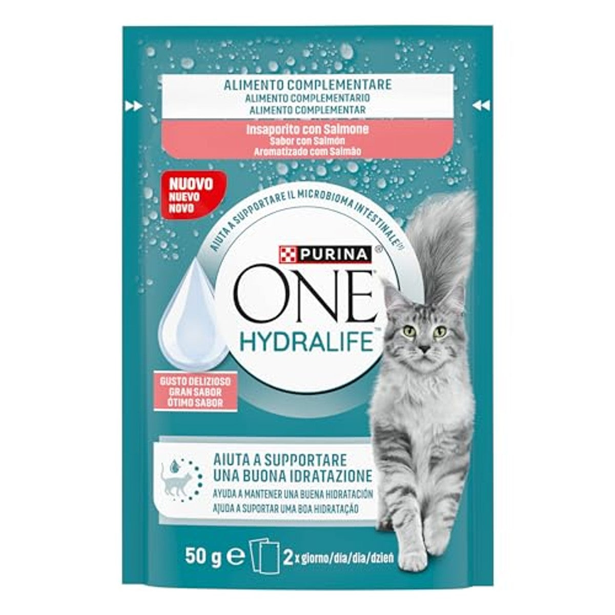 Purina One Hydralife kattensoep zalm 12 x 50 g - 6-pack – foto 2