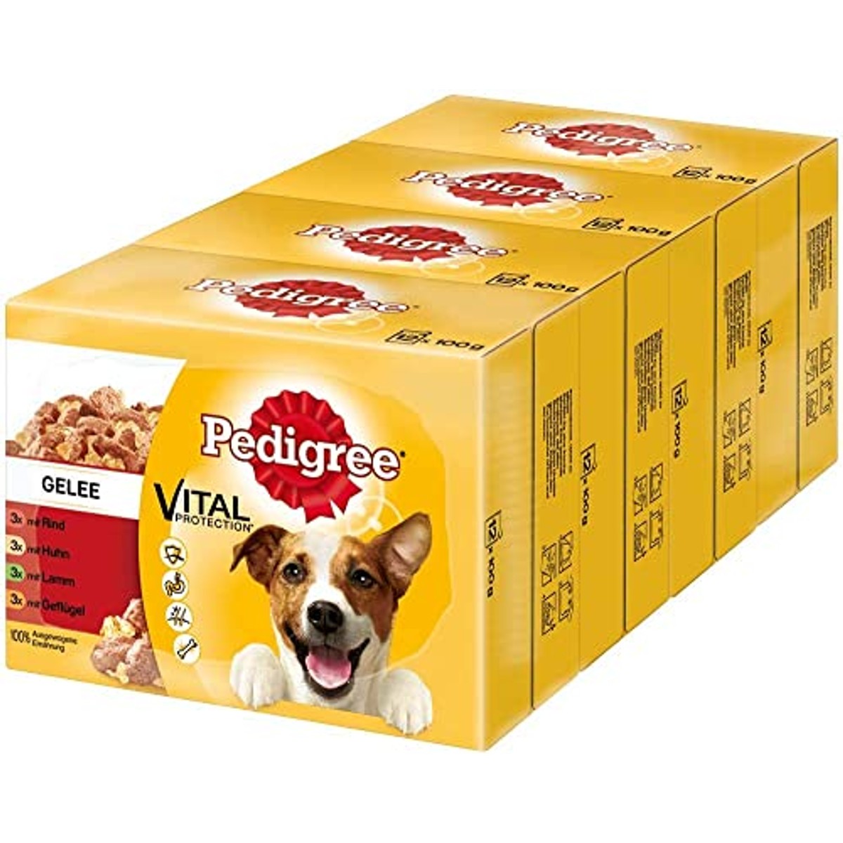 Pedigree Favourite natvoer 4 soorten in gelei 4 x 12 x 100 g - 3-pack