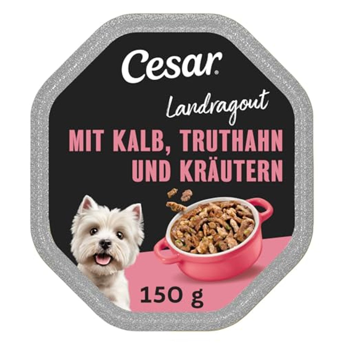 Cesar Landkeuken hondenvoer vlees in jus en groenten 150 g - 6-pack