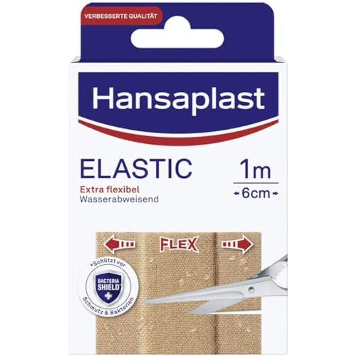 Hansaplast Elastische pleister 1 m x 6 cm - 3-pack