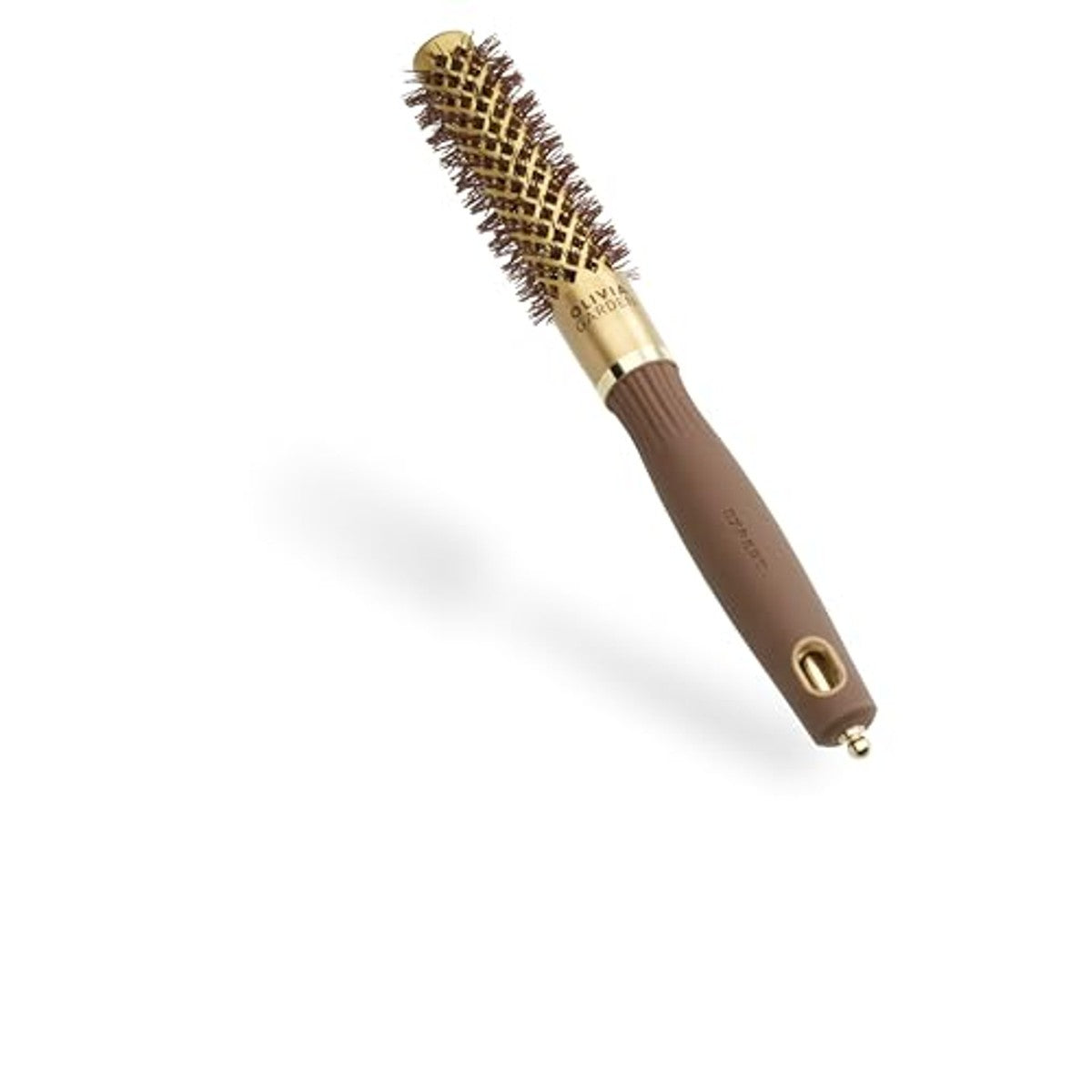 Olivia Garden Expert Blowout Shine - Gold & Brown - 20 - ronde, antistatische keramische borstel voor glanzende en frizzvrije blowouts