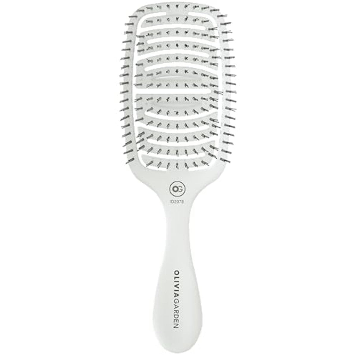 Olivia Garden Essential Care Flex Haarborstel voor Fijn Haar, IJswit - 6-pack