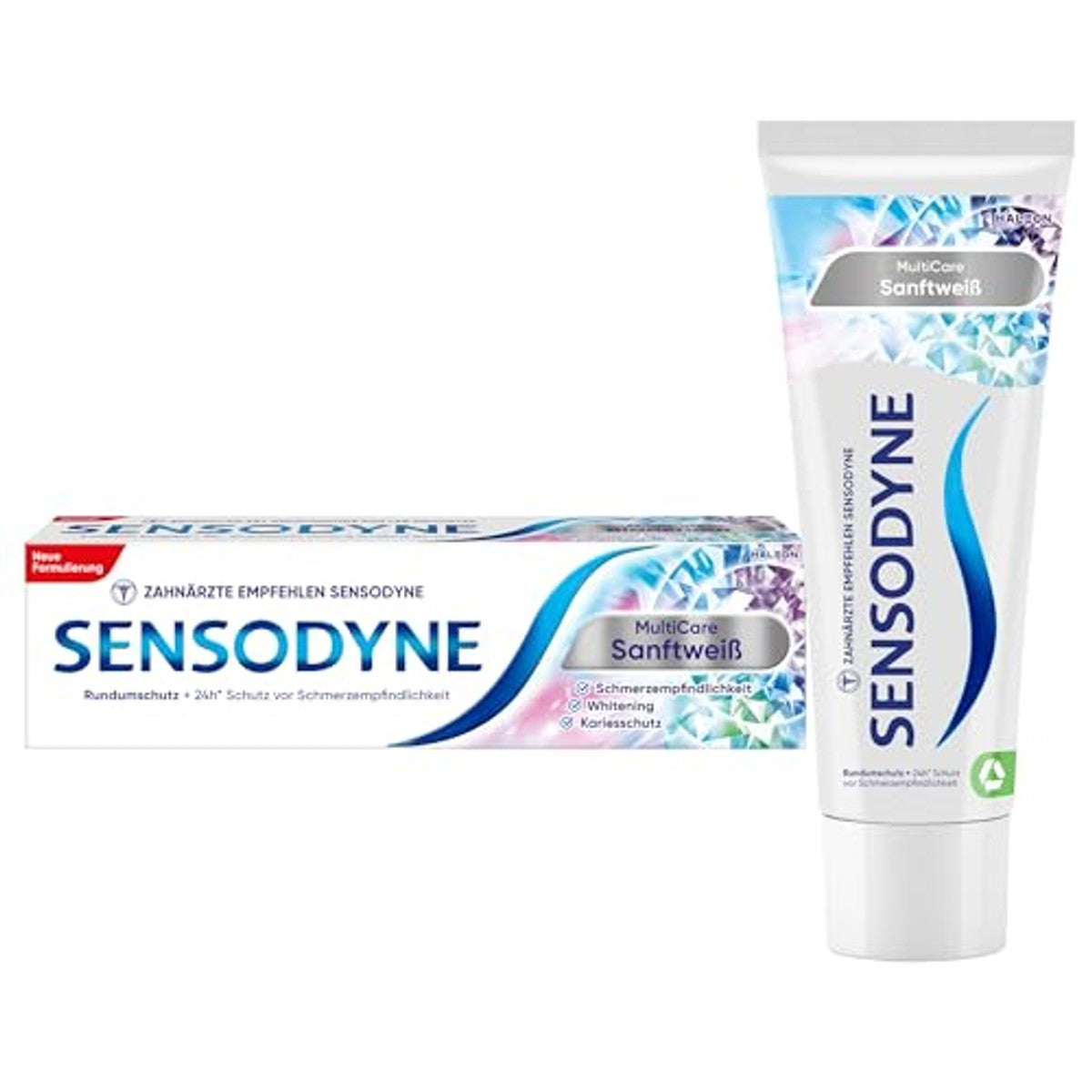 Sensodyne MultiCare Zacht Wit tandpasta 3 x 75 ml - Voordeelverpakking