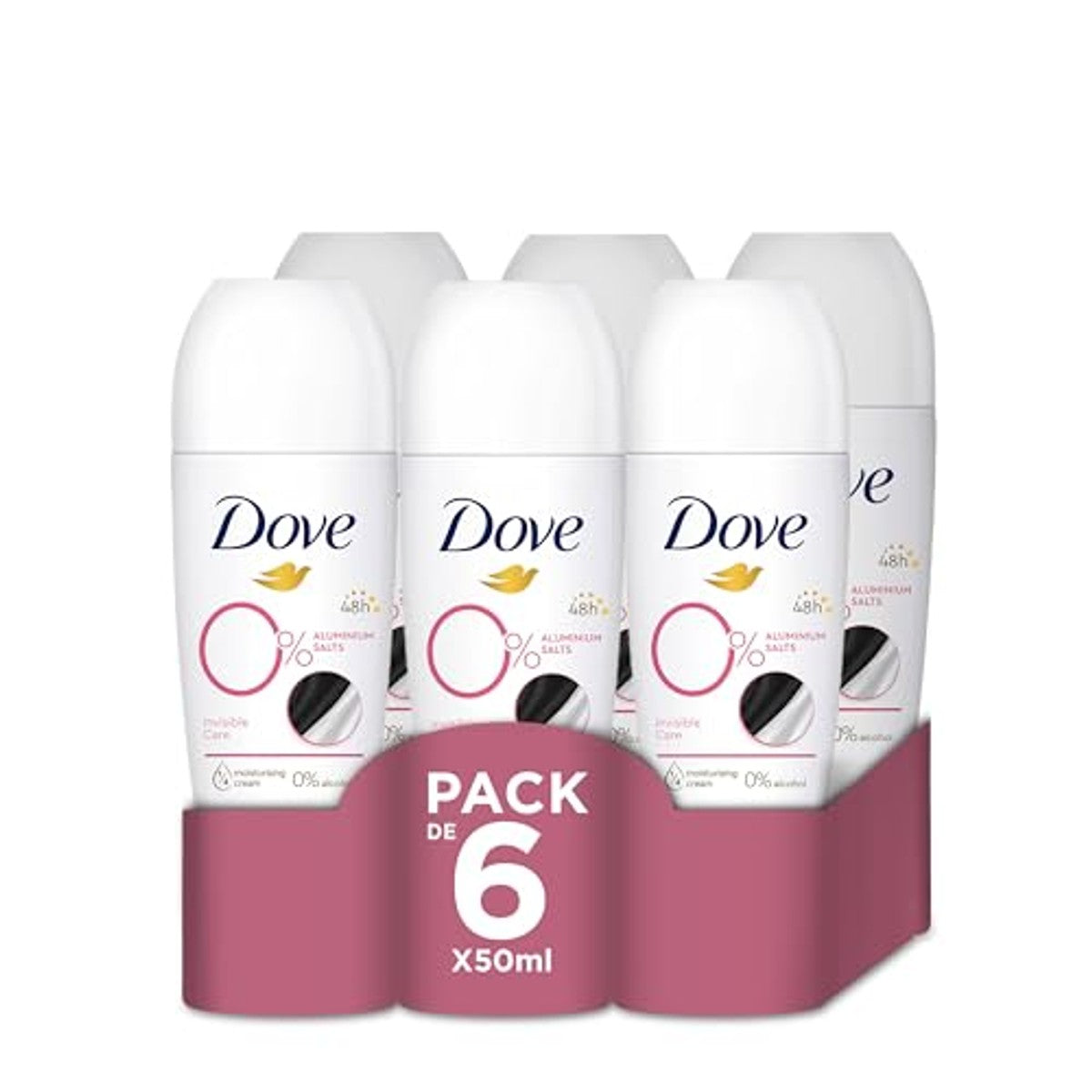 Dove 0% Roll-on Invisible Care 6 x 50 ml – Dove