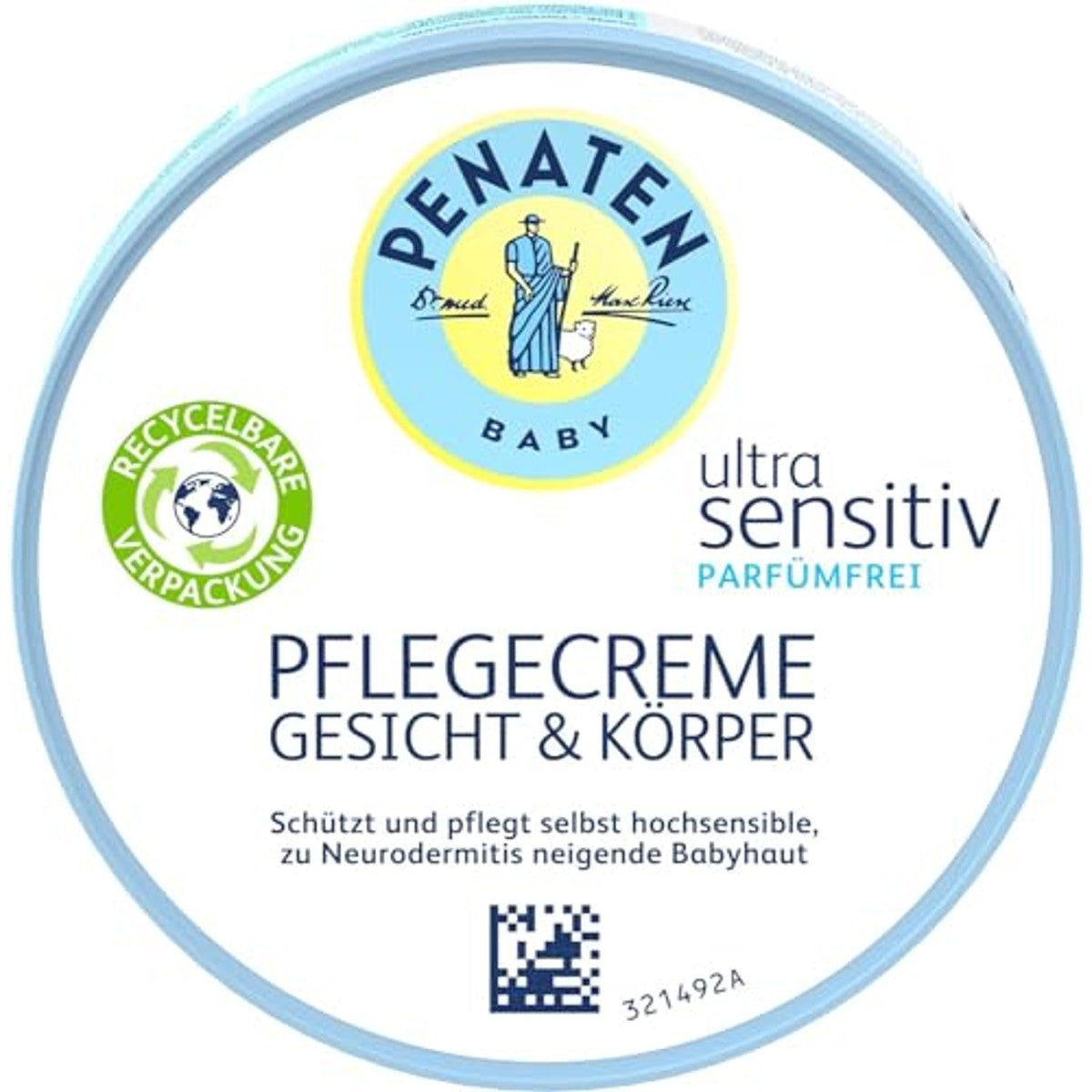 Penaten Ultra Sensitive verzorgende crème gezicht en lichaam 3 x 100 ml - Voordeelverpakking