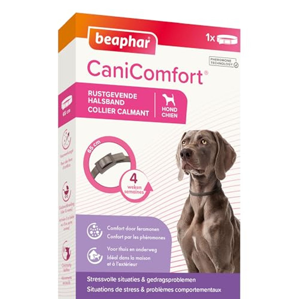 Beaphar Canicomfort hondenhalsband, rustgevend met feromonen, 65 cm - 6-pack – foto 2