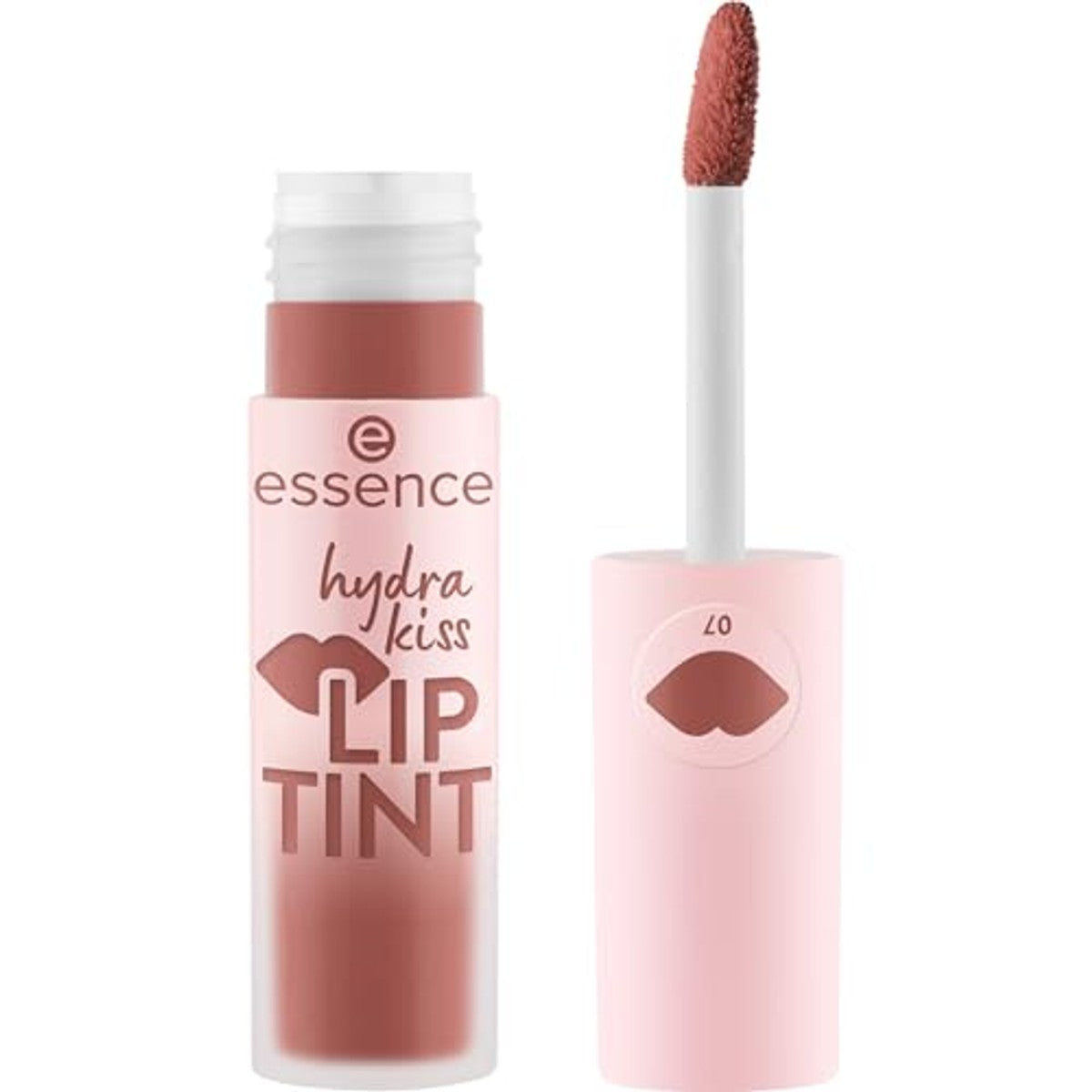 essence hydra kiss lip tint lippenstift, nr. 07, rood, langdurig, kleureffect, natuurlijk, glanzend, veganistisch, zonder parabenen, zonder microplastic deeltjes, vrij van nanodeeltjes, per stuk | Stralende afwerking, langdurig – Essence Cosmetics