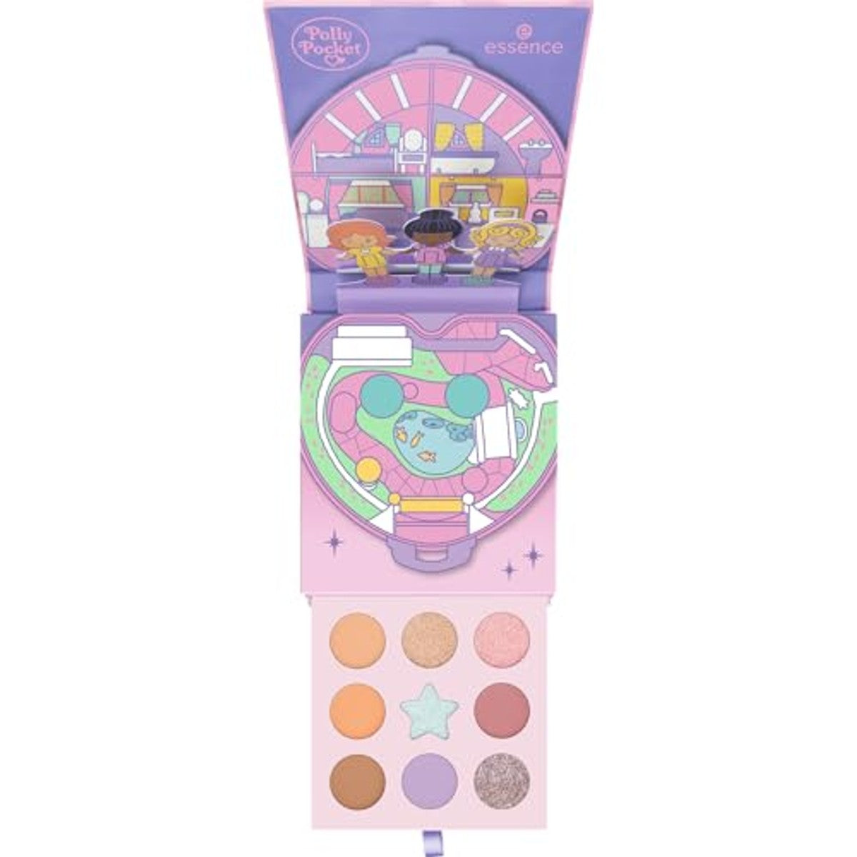 essence Polly Pocket oogschaduwpalet nr. 01 meerkleurig 9 kleuren - 3-pack