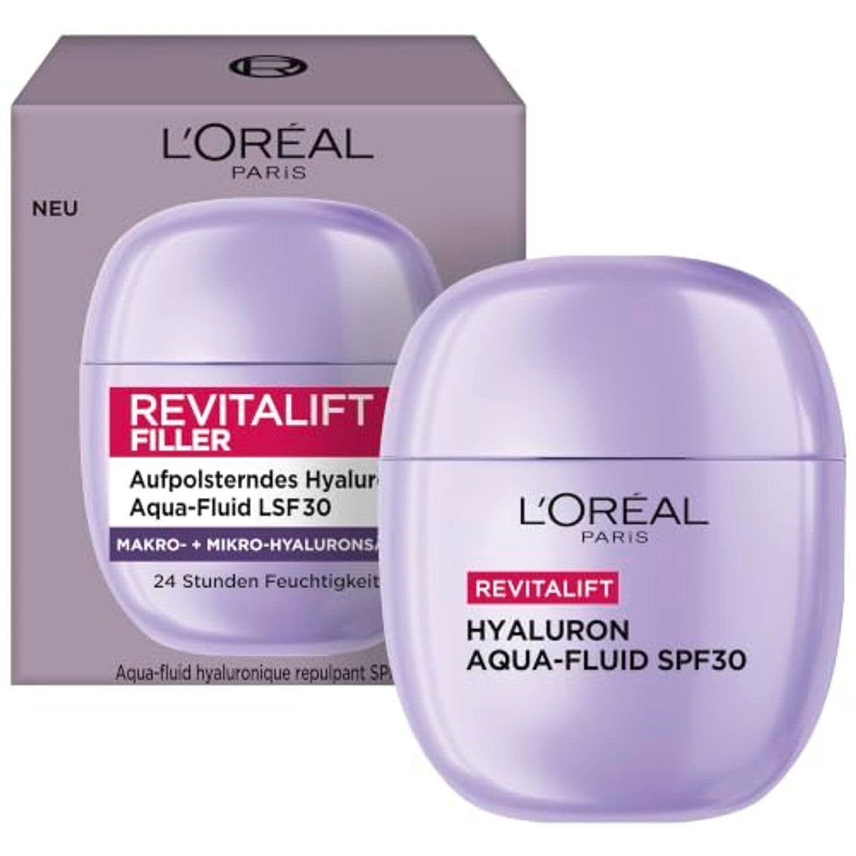 L'Oréal Paris Revitalift Filler Hyaluron Aqua-Fluid SPF 30 6 x 40 ml - Voordeelverpakking