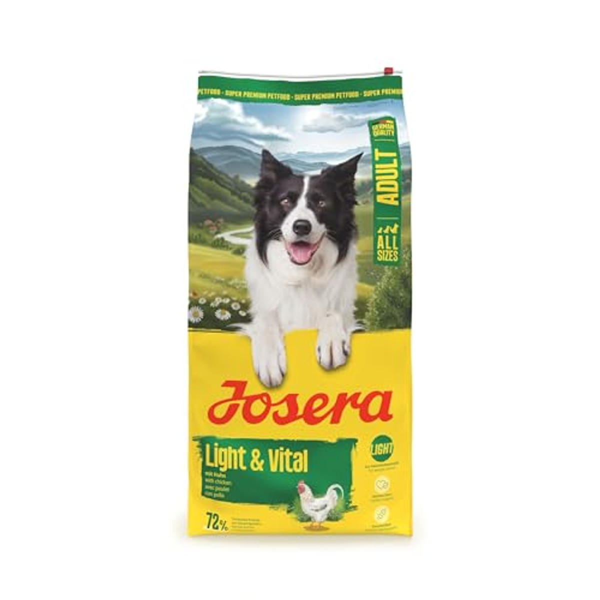 JOSERA Light & Vital Droogvoer voor volwassen honden, 12,5 kg | Volwassen | kip en erwten | premium voer met weinig vet en veel eiwitten voor gewichtscontrole | gemakkelijk verteerbaar | – Josera