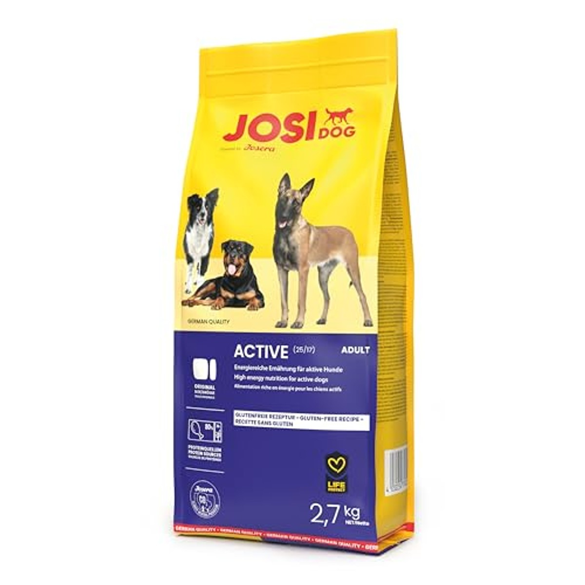 JosiDog Actief droogvoer hond gevogelte 3 x 2,7 kg – foto 2