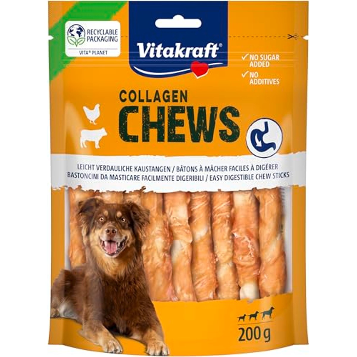 Vitakraft Collageen Chews hondensnack kip 1 x 200 g – foto 2