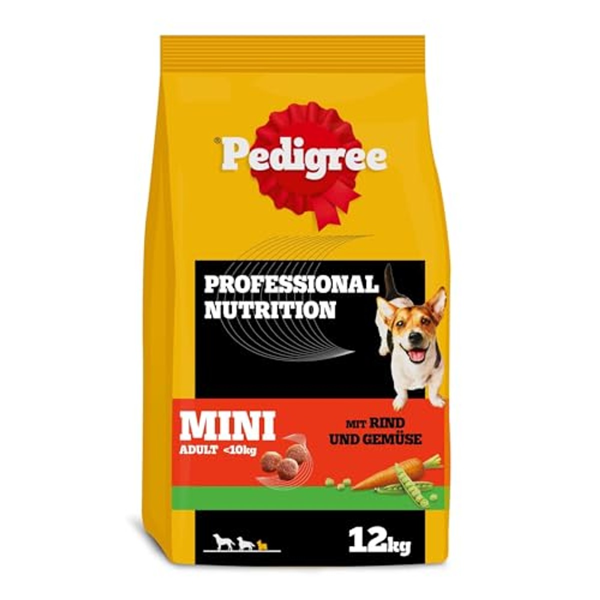 Pedigree Professional Nutrition hondenvoer rundvlees en groenten 12 kg - 3-pack