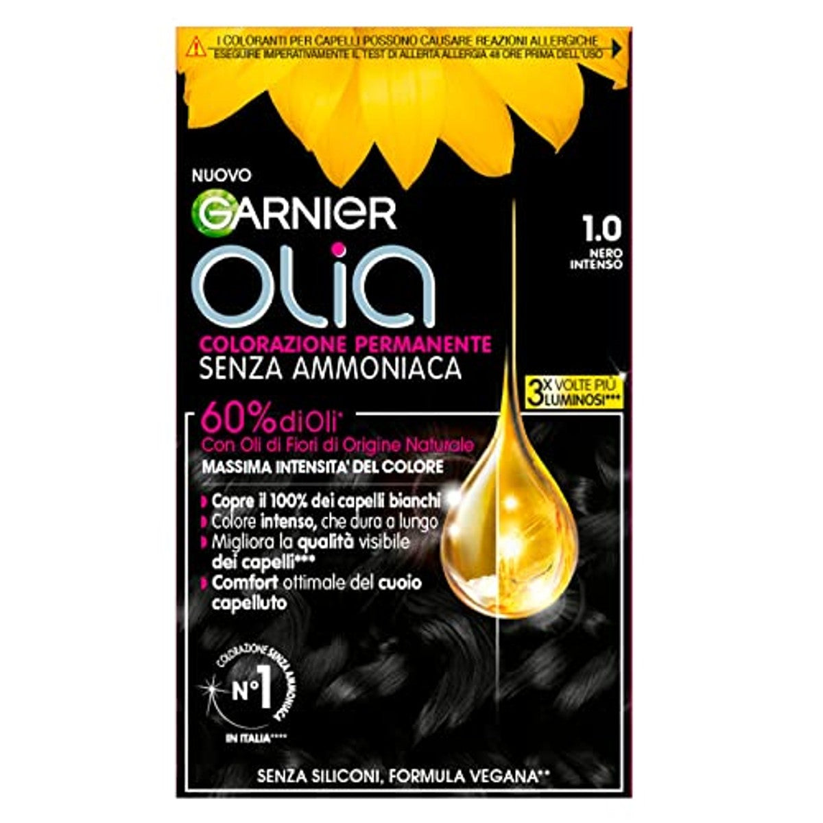 Garnier Olia Midnight Haarverf Diepzwart 1 x – Garnier