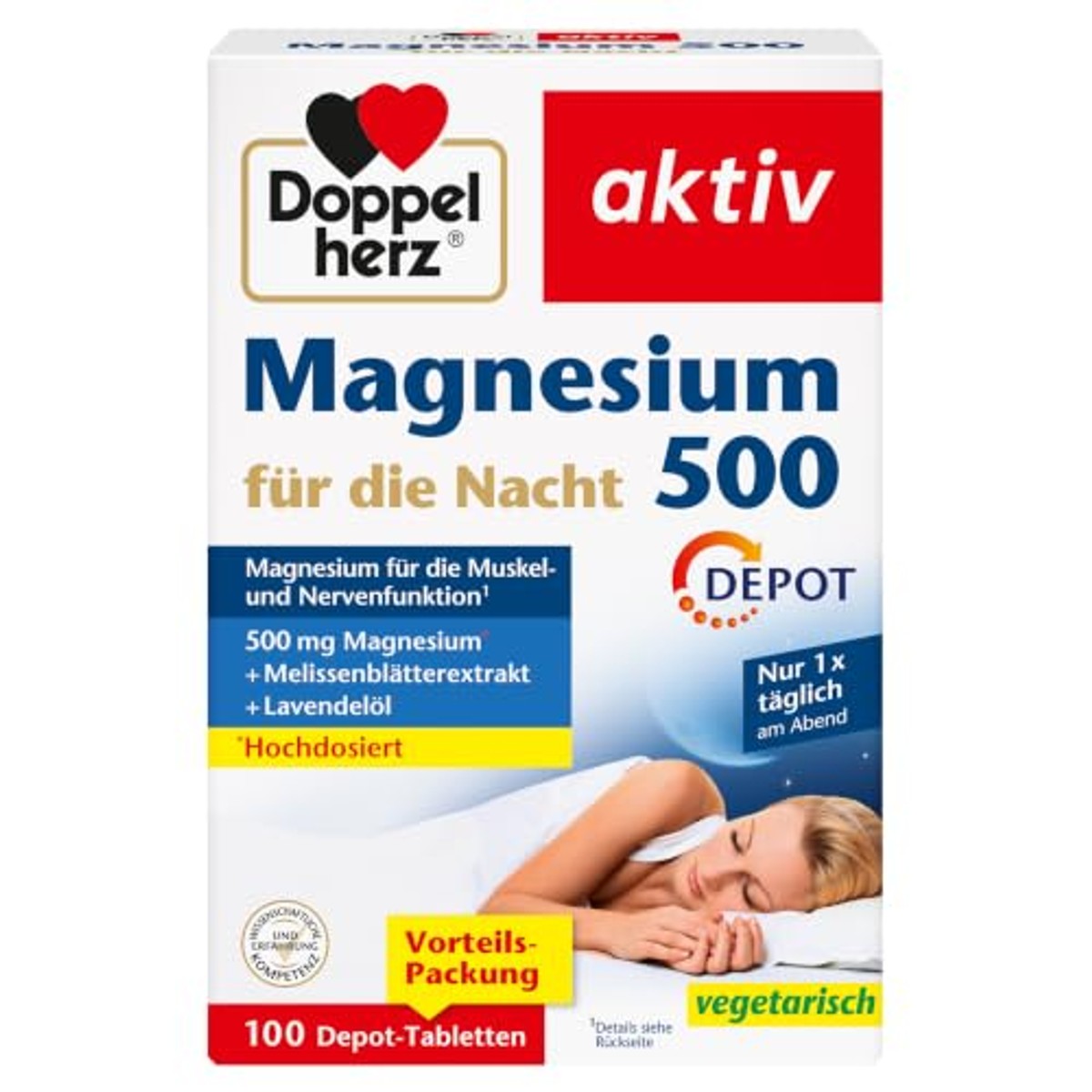 Doppelherz Magnesium 500 voor de nacht – Doppelherz