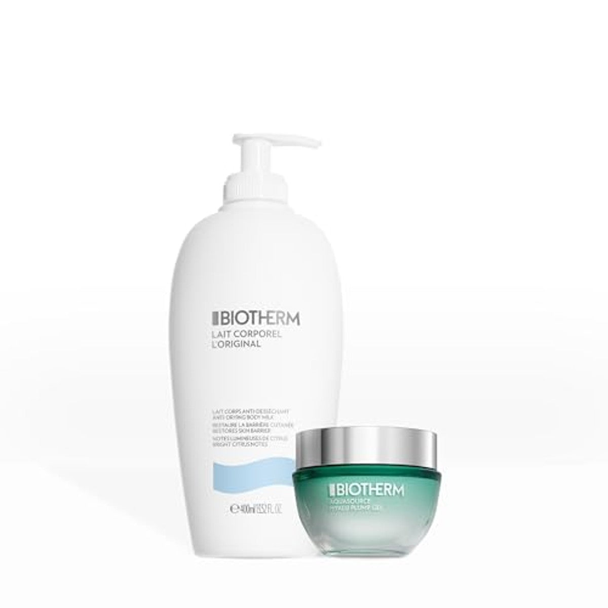 Biotherm Duo Lait Corporel L'Original Bodylotion 400 ml & Hyalu Plump Gel 50 ml - 6-pack