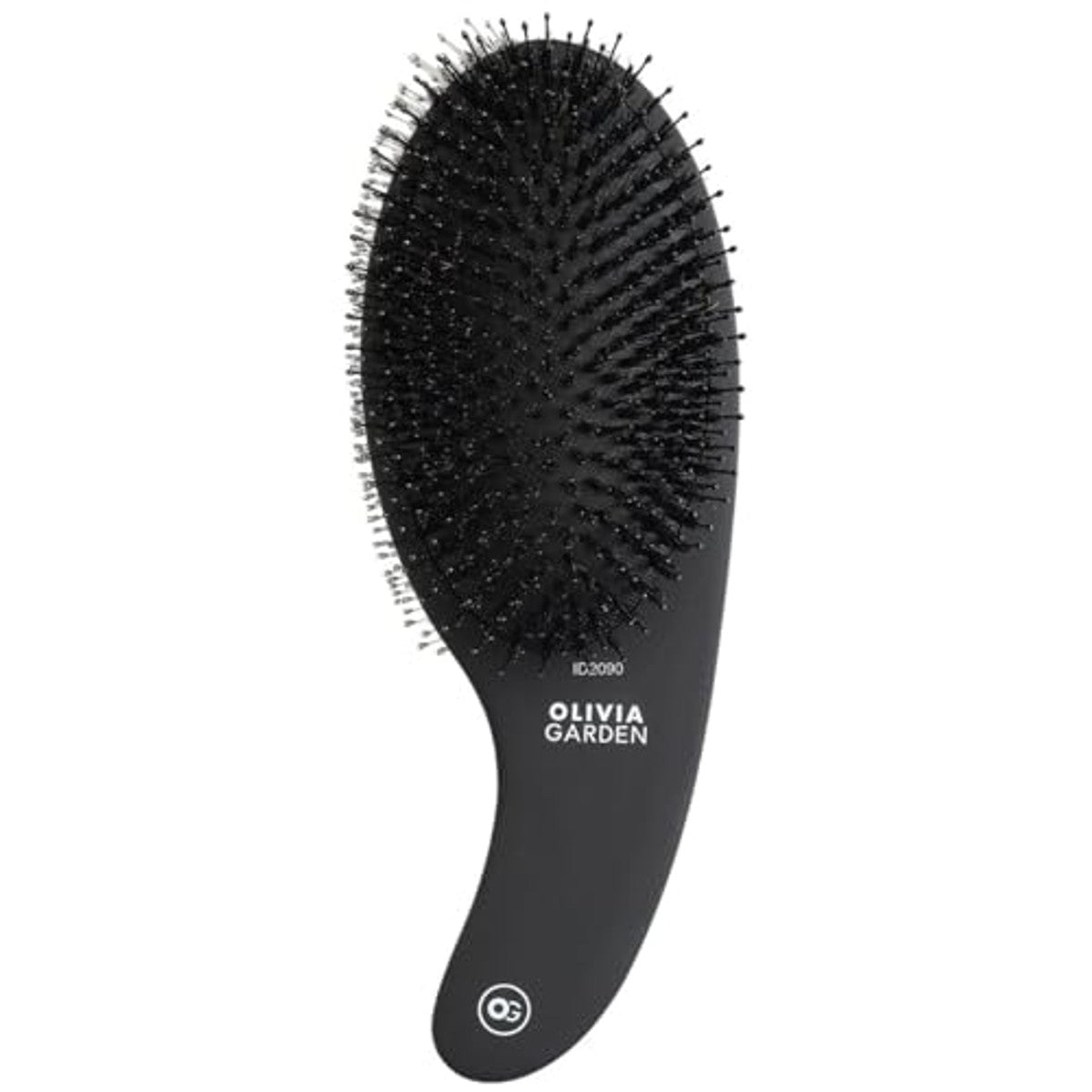 Olivia Garden Expert Care Curve Boar & Nylon Borstel, Mat Zwart - 3-pack