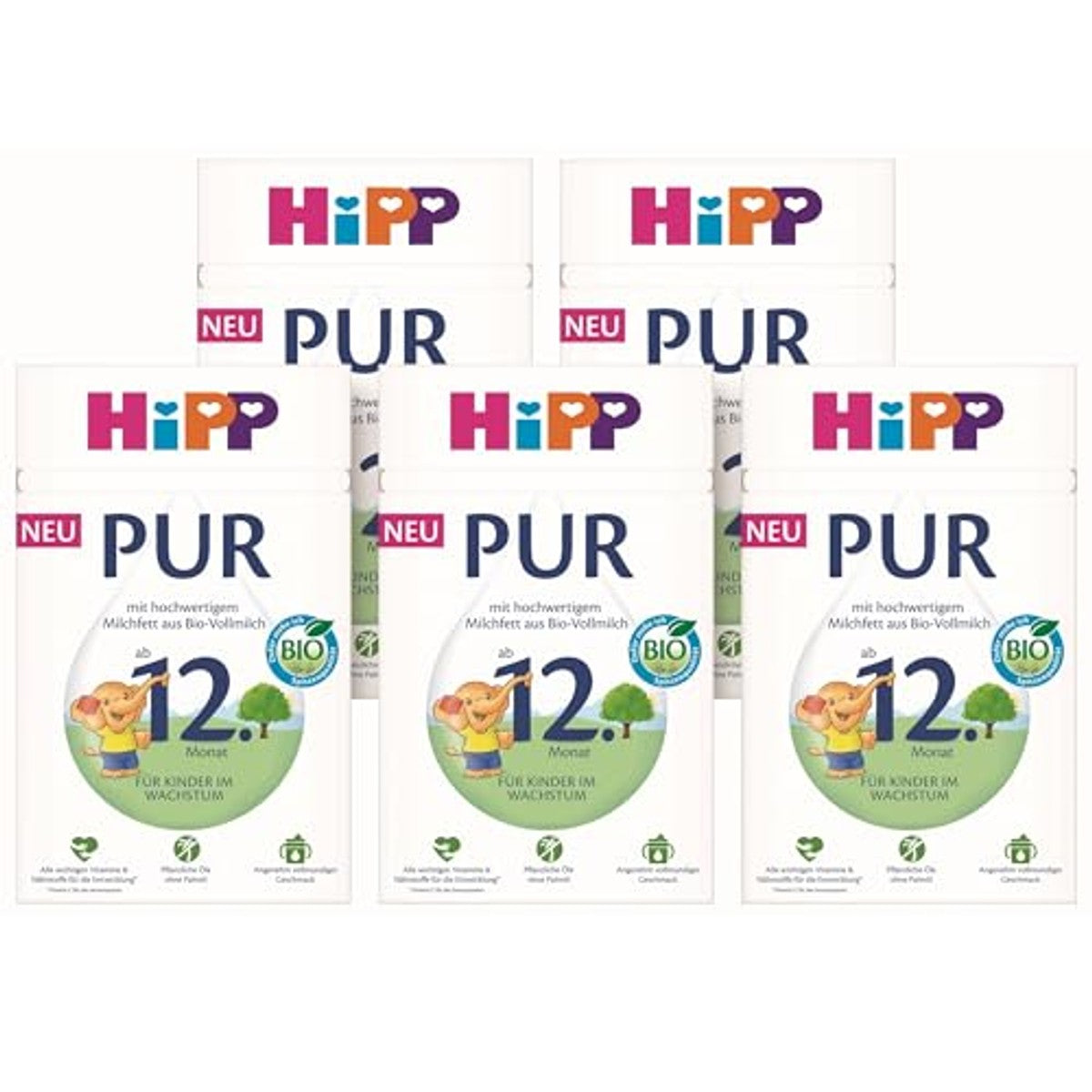 HiPP Kindermelk PUR 5 x 500 g – foto 2