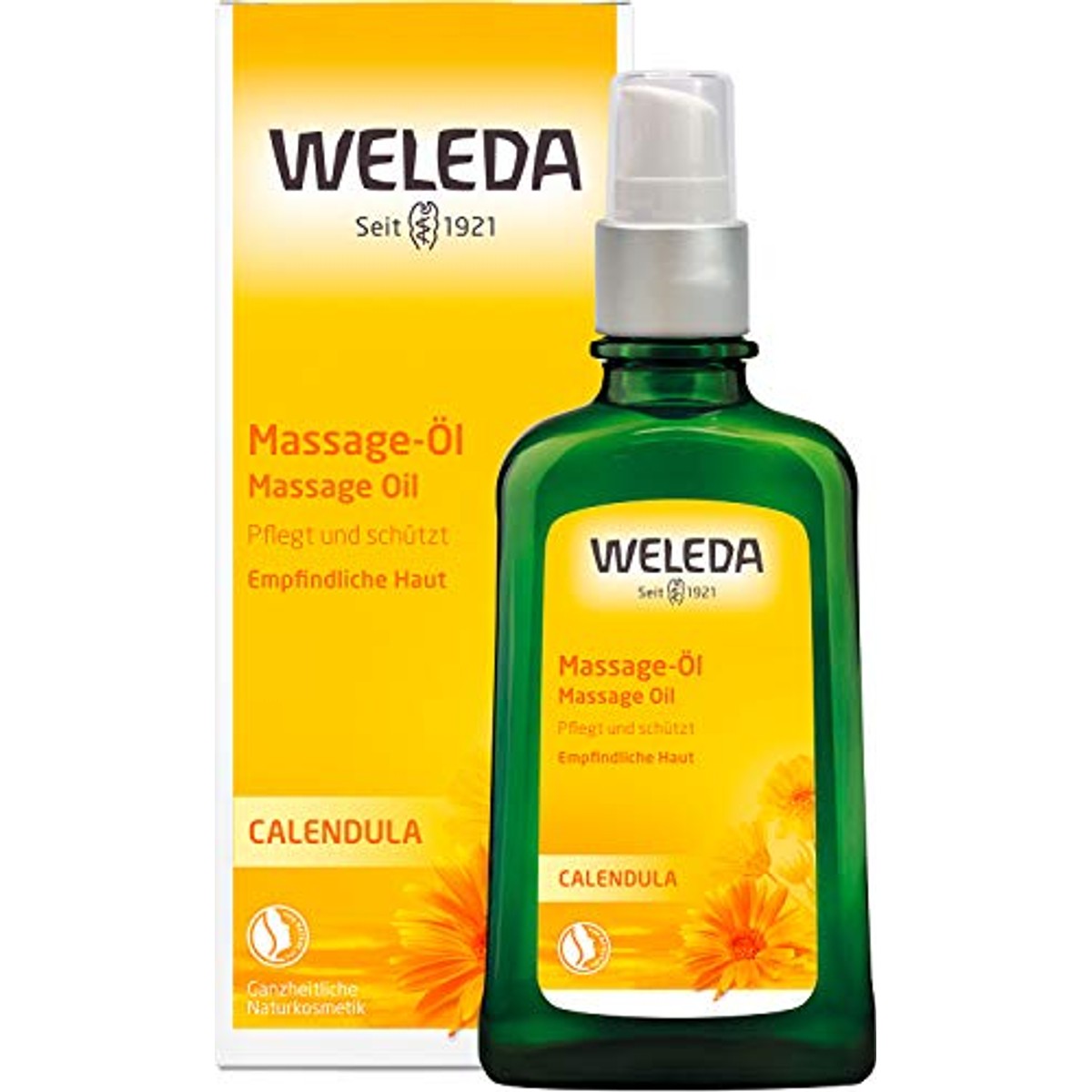 Weleda Calendula Massageolie 100 ml Vegan Gevoelige Huid - 6-pack