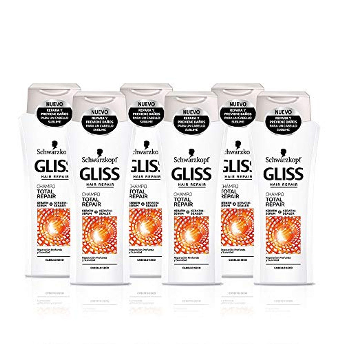 Gliss Total Repair Shampoo 6 x 250 ml - 1500 ml – Gliss