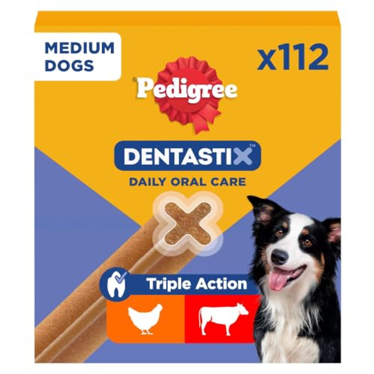 Pedigree DentaStix hondensnack kip en rundvlees 1 x 112 stuks - 3-pack
