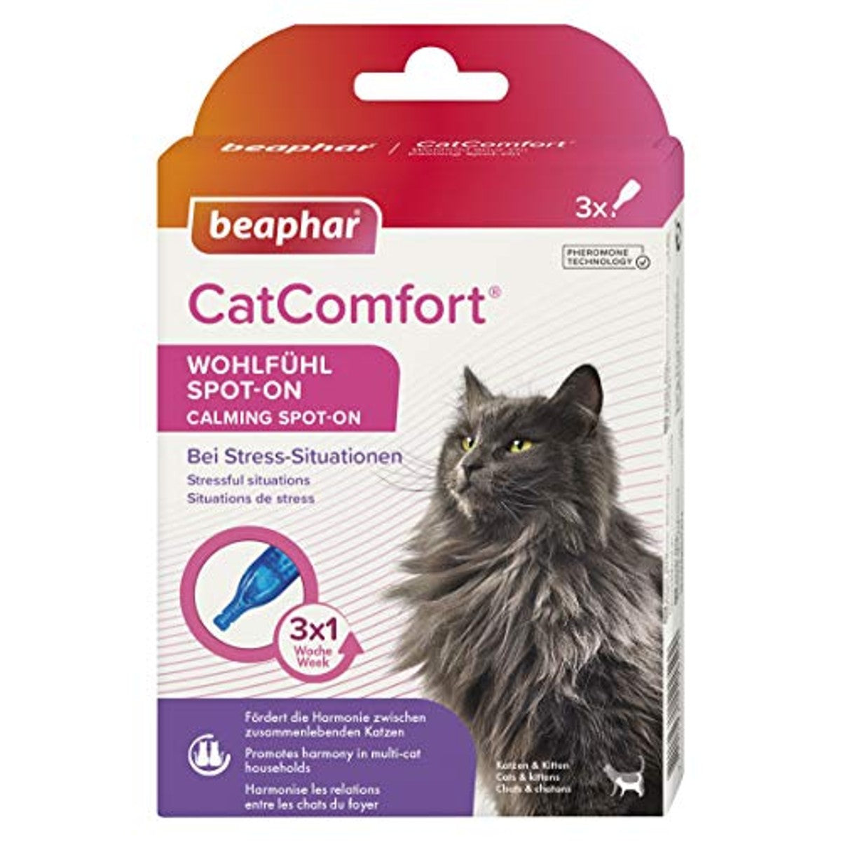 Beaphar CatComfort Spot-On kalmerend voor katten, 3 x 0,55 ml - 6-pack
