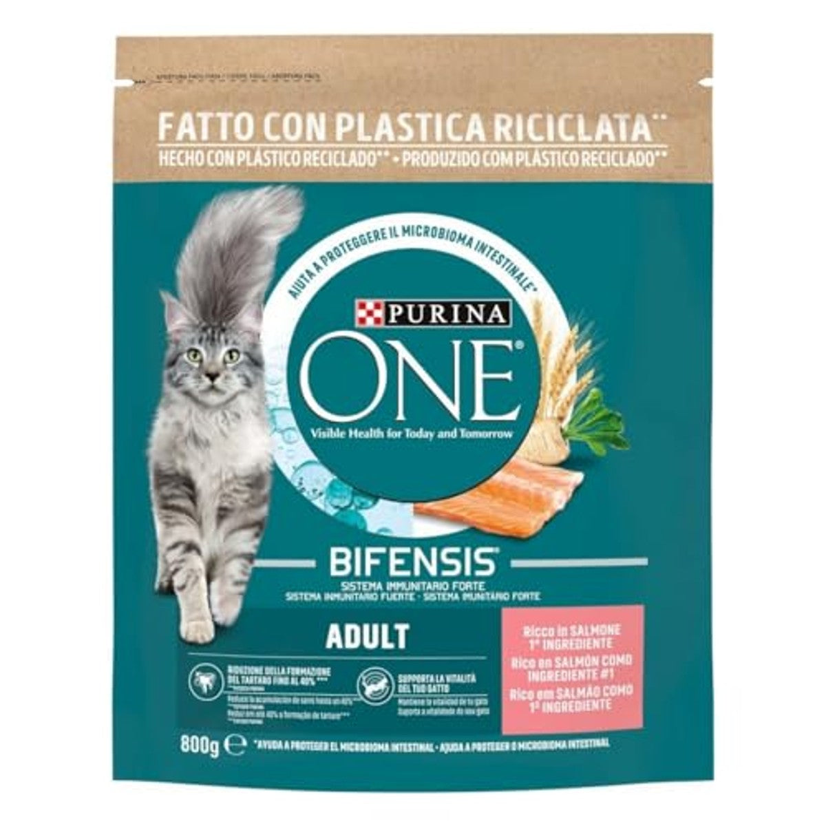 Purina One Bifensis droogvoer kat Zalm & Volkoren - 3-pack