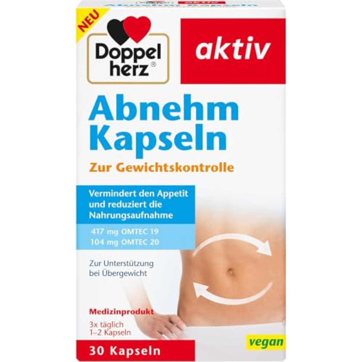 Doppelherz Afslankende capsules - Vermindert de eetlust en vermindert de voedselinname - Ter ondersteuning bij overgewicht - 30 capsules – Doppelherz