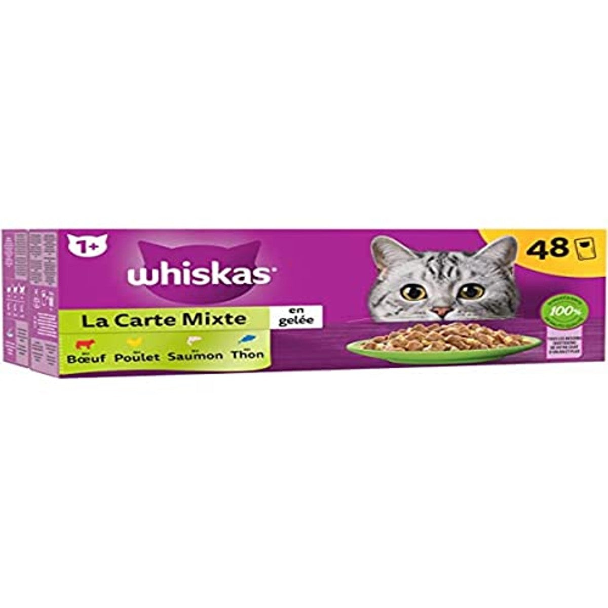 Whiskas Maaltijd natvoer kattenvoer gemengd 4 x 12 x 85 g - 3-pack