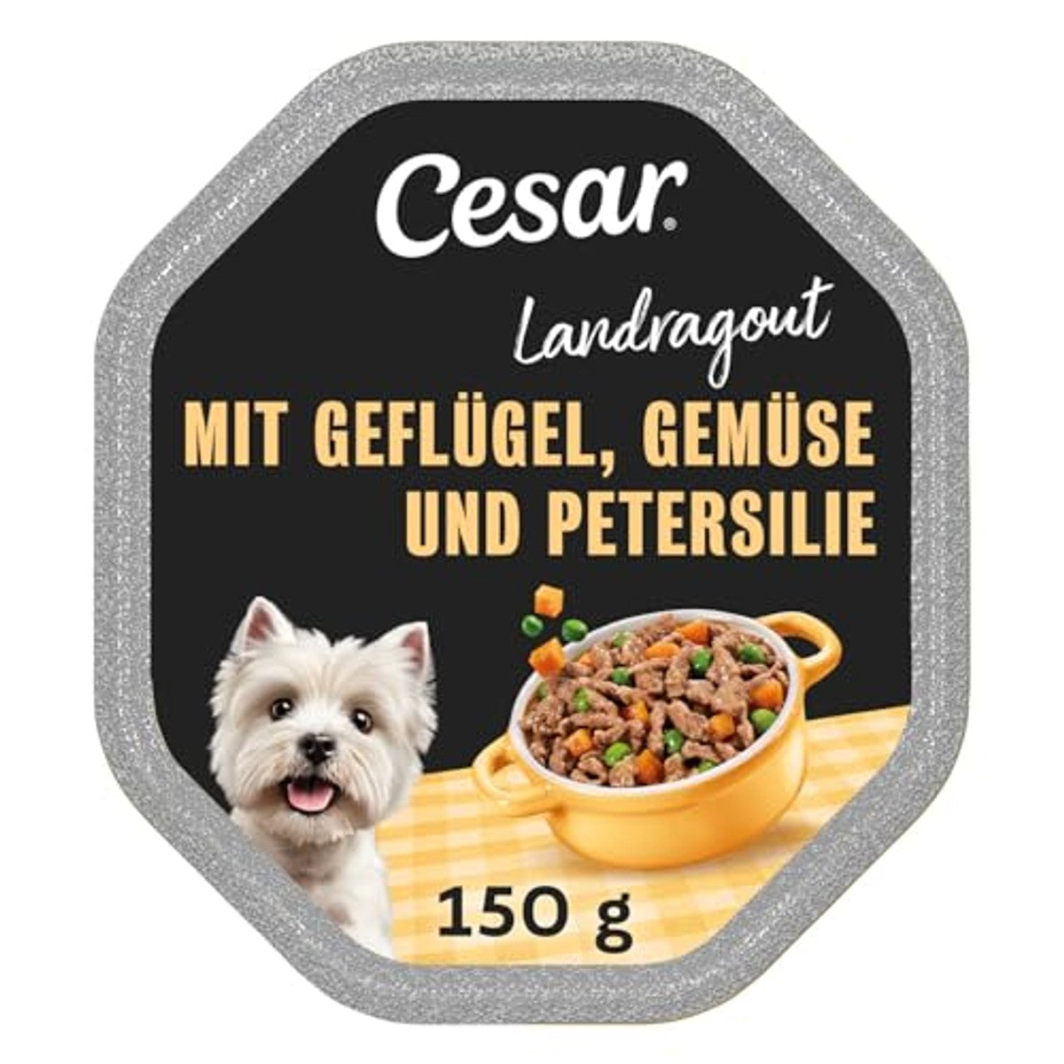 Cesar Landkeuken hondenvoer vlees in jus en groenten 150 g - 6-pack