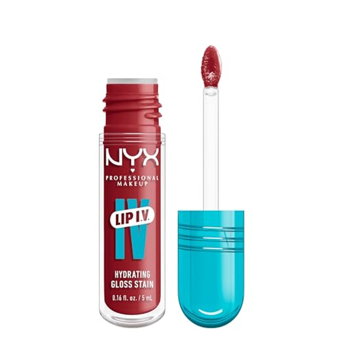 NYX Professional Makeup Hydraterende lipgloss en lipstain, 2-in-1, tot 12 uur verzorging, Lip IV Hydrating Gloss Stain, langdurige liptint, kleur: Bubblegum Burst – NYX PROFESSIONAL MAKEUP