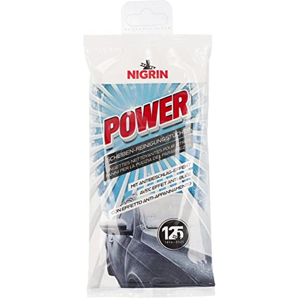 NIGRIN Power ruitenreinigingsdoekjes 6 x 20 stuks - Voordeelverpakking