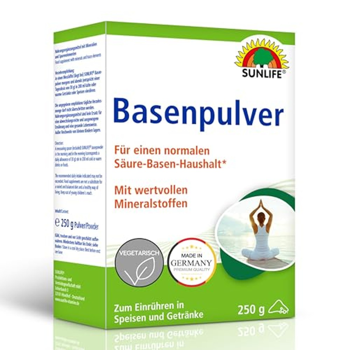 Sunlife Basenpoeder Mineraalpoeder Smaakneutraal 1 x 250 g - 3-pack
