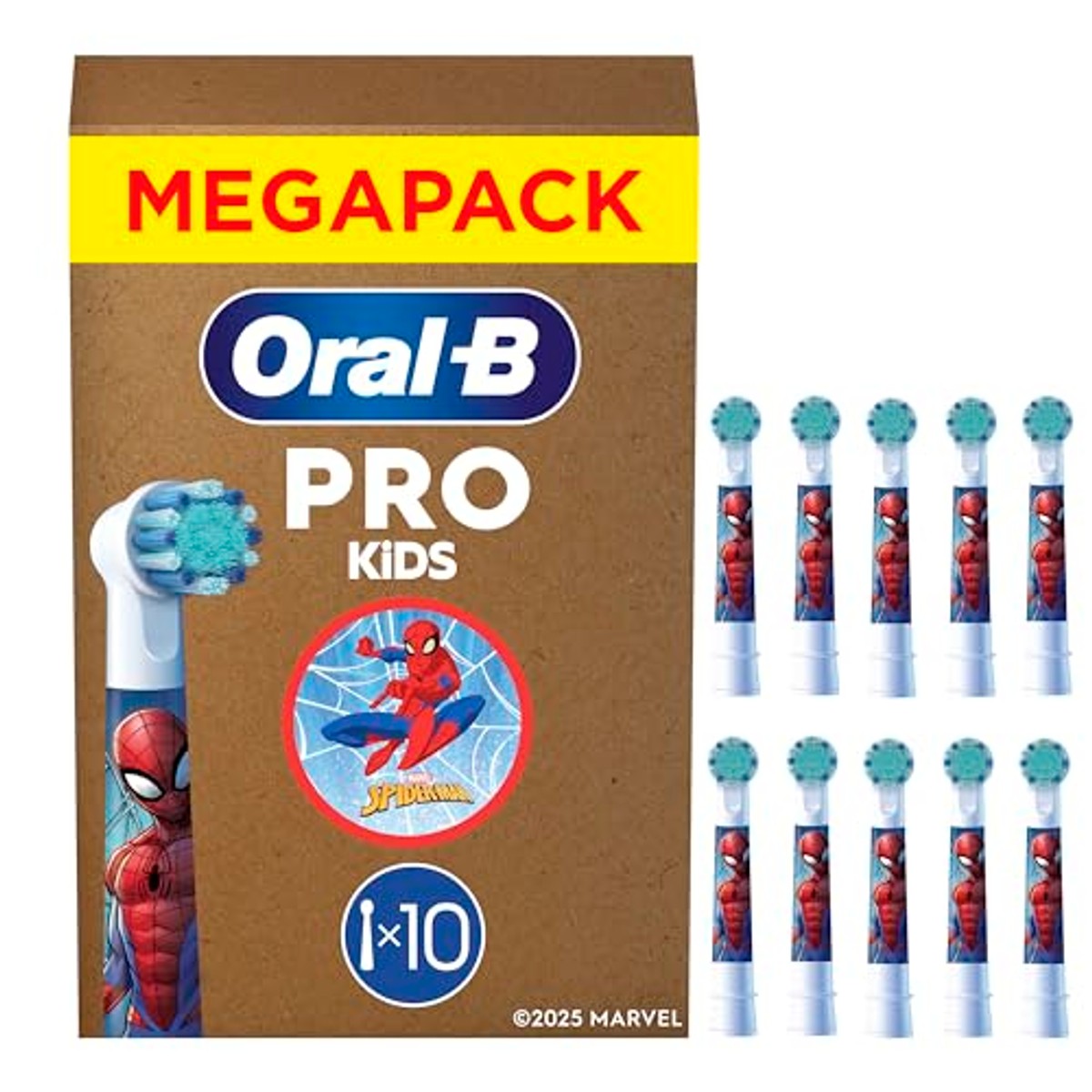 Oral-B Pro Kids 3+ Marvel Spider-Man opzetborstels 6 x 10 stuks - Voordeelverpakking