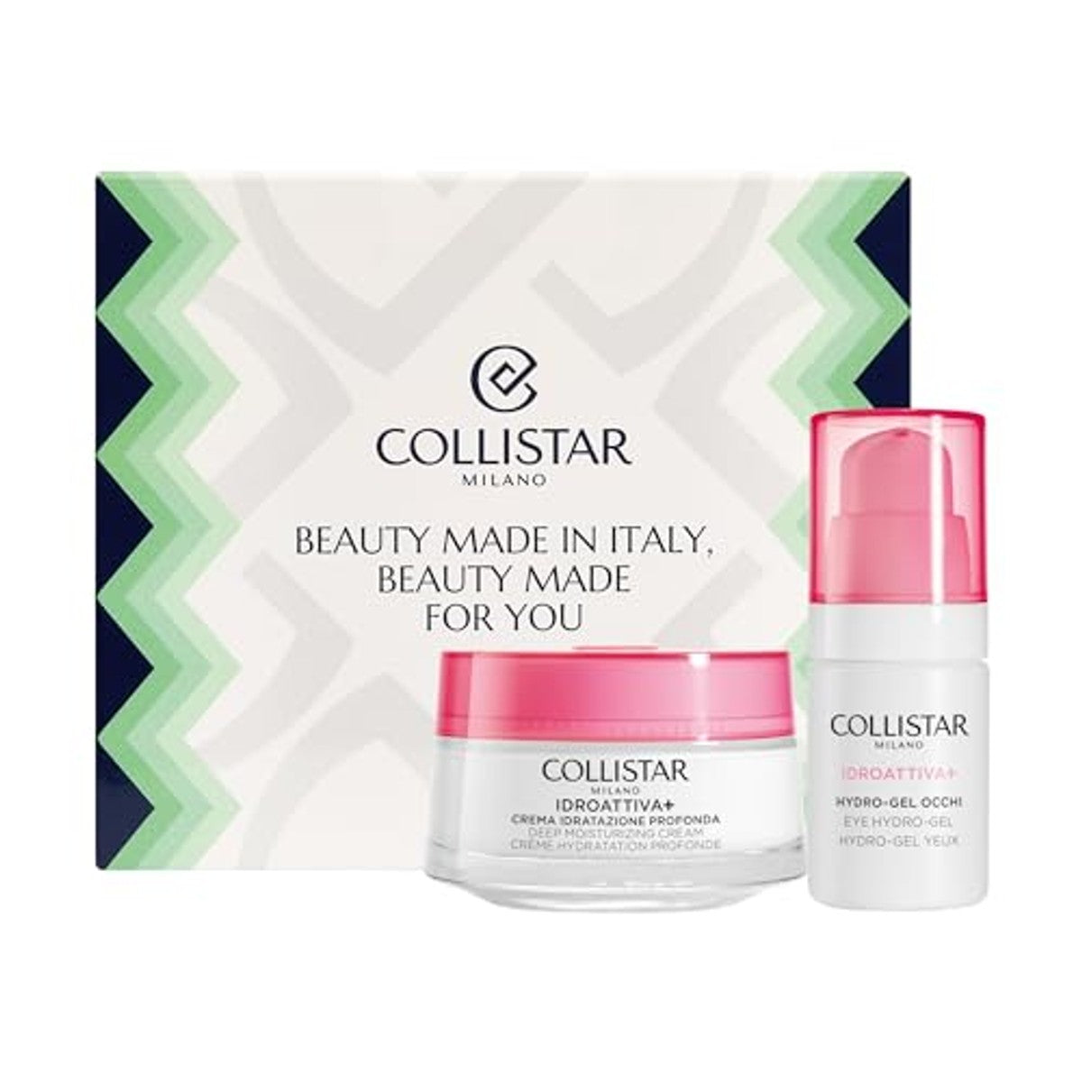 Collistar Idroattiva+ Cadeauset Hydraterende Crème 50 ml + Hydro-Gel Oogverzorging 15 ml - 6-pack