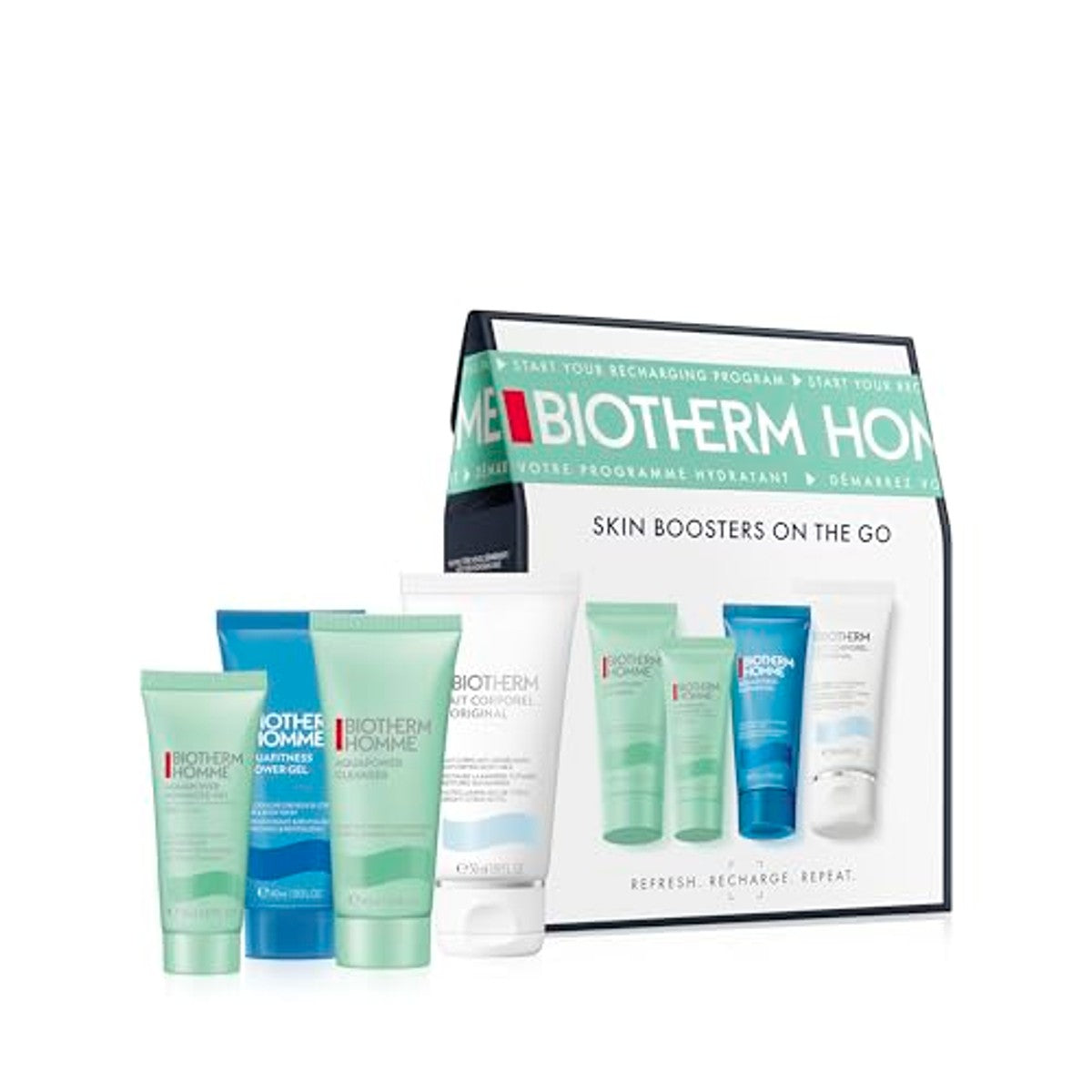 Biotherm Homme Aquapower Set 4-delig Douchegel, Bodylotion, Gel & Cleanser